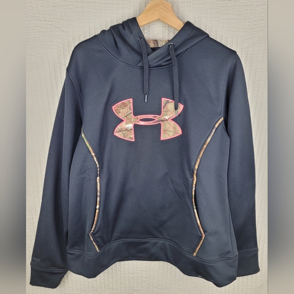 Under Armour Storm1 Womens Black and Camo‎ Hoodie - Picture 1 of 8